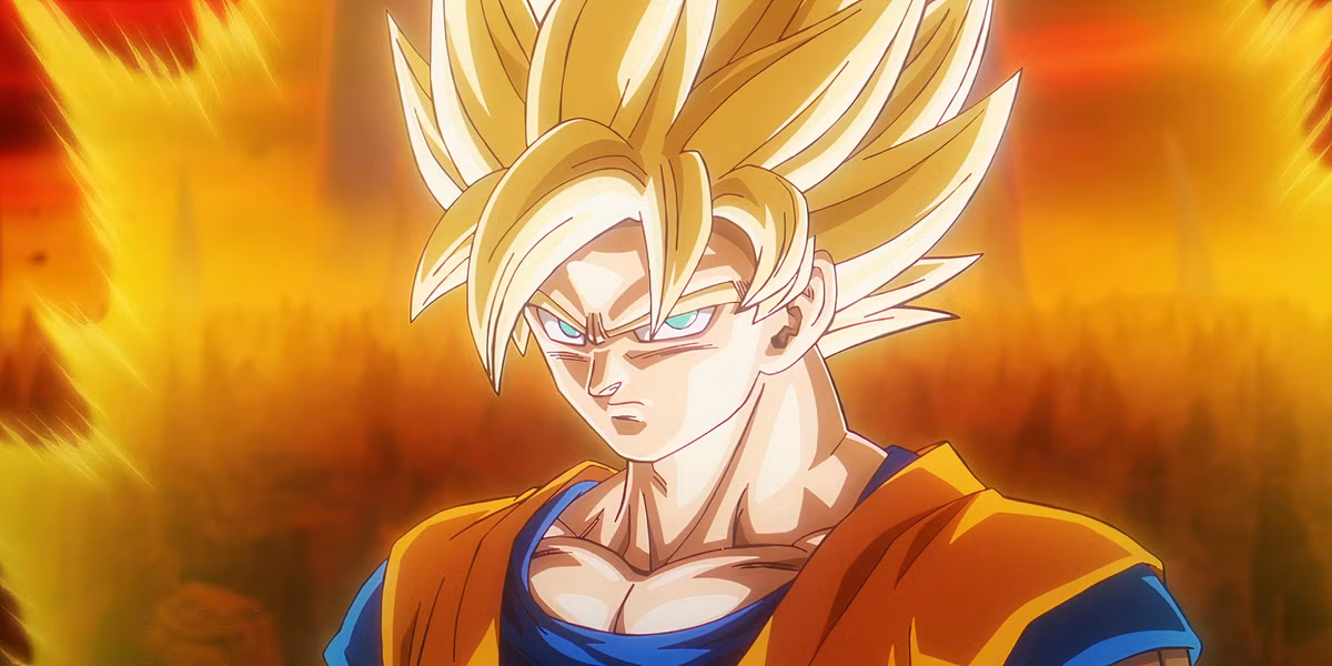 Goku turned into super sayain.